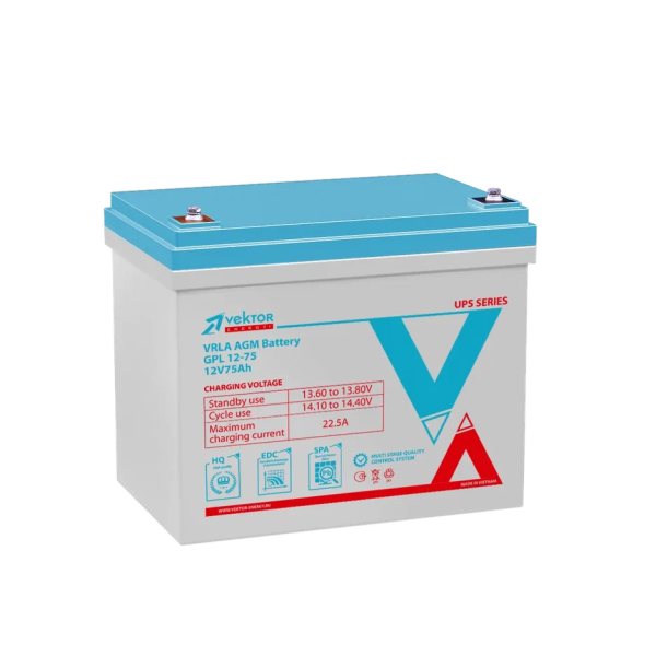Аккумуляторная батарея VEKTOR ENERGY GPL 12-75