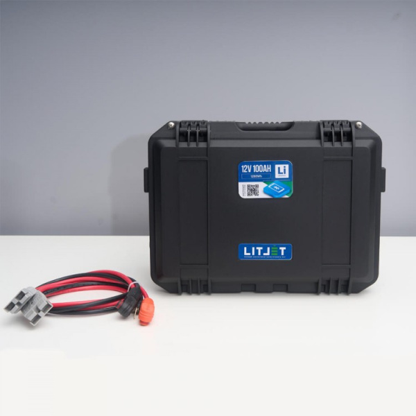 LITJET SMART LiFePO4 аккумулятор тяговый 12V 100Ah 1280Wh in strong case IP67