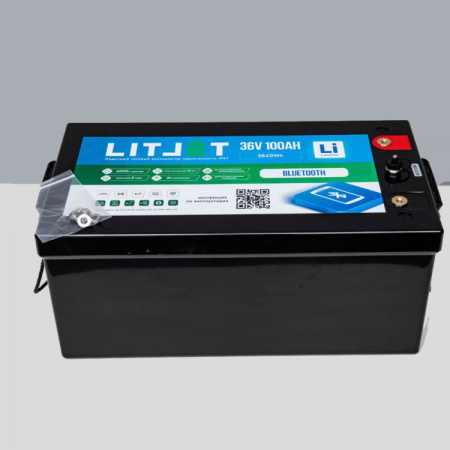 LITJET SMART LiFePO4 аккумулятор тяговый 36V 100Ah 3840Wh w Bluetooth